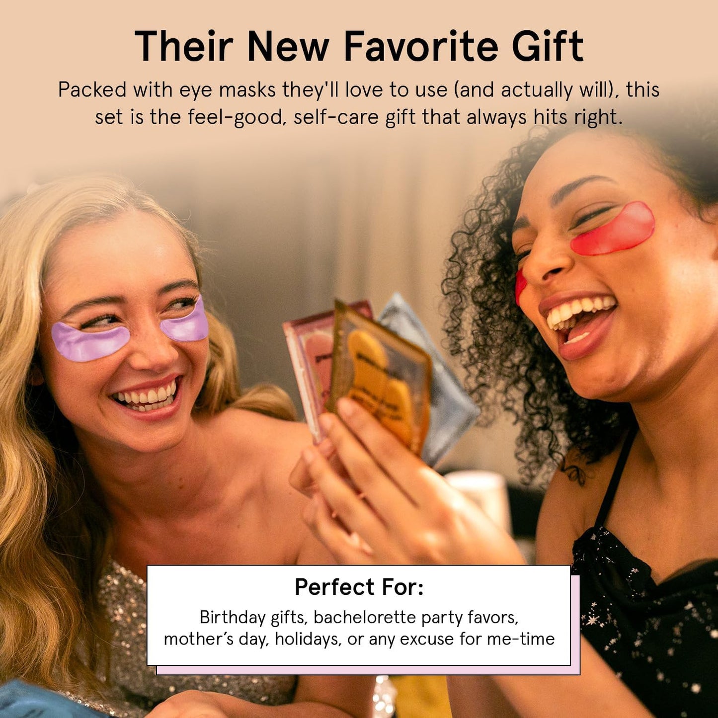 Halneit Under Eye Mask Variety Pack - 18 Pairs of Under Eye Patches for Puffy Eyes - With 6 Colors (3 Pairs/Color) - Vegan Cruelty Free Bridesmaid Gifts, Birthday Gifts for Women